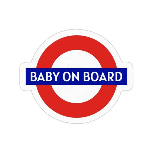 Pregnancy Announcement Stickers - Baby On Board London Design for Laptops and Luggage, Self-Adhesive Vinyl
