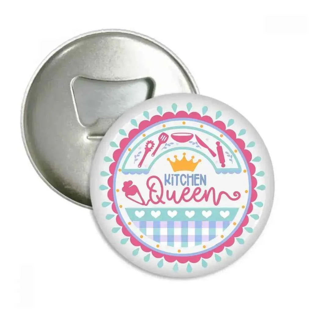 Kitchen Fridge Magnets - Funny Magnetic Bottle Opener - Kitchen Queen 59mm 2.32in