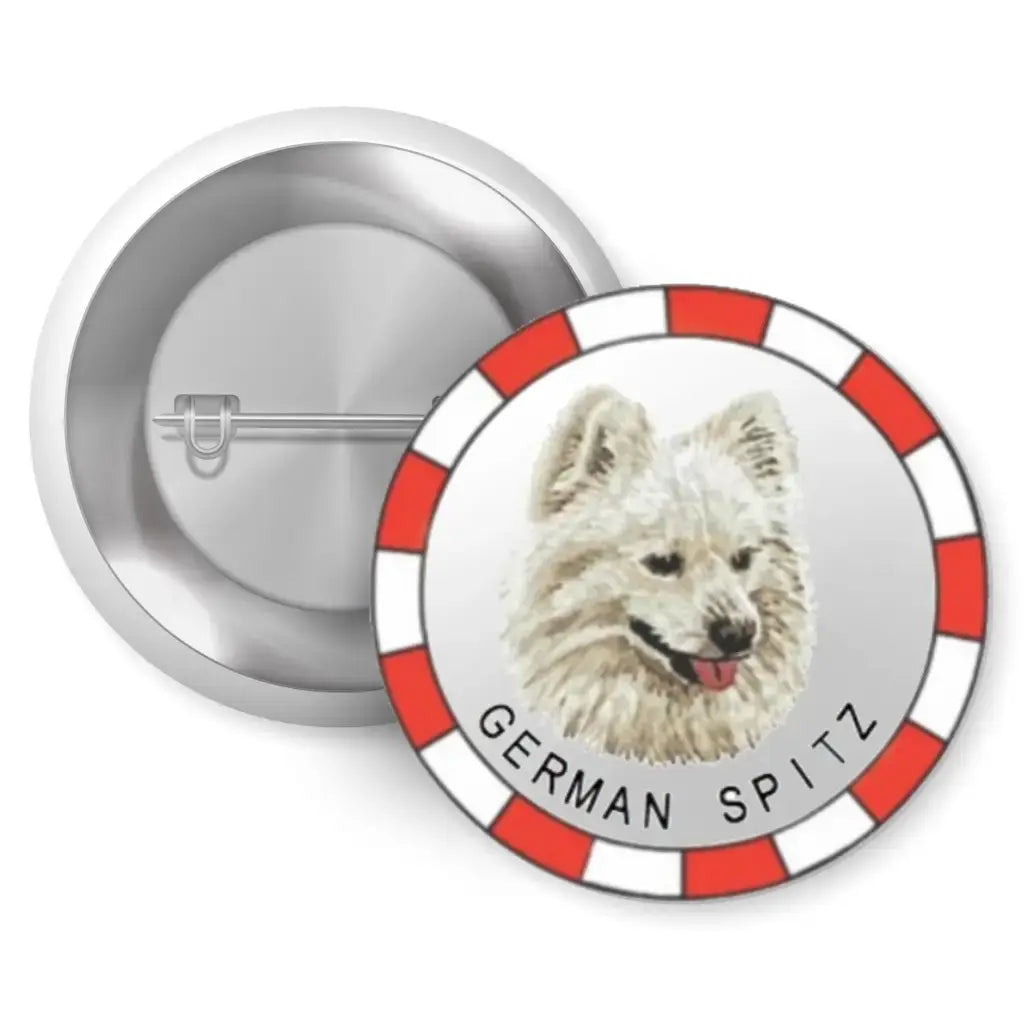 German Spitz Breed Pin Button Badge 1in 25mm - EMU Works