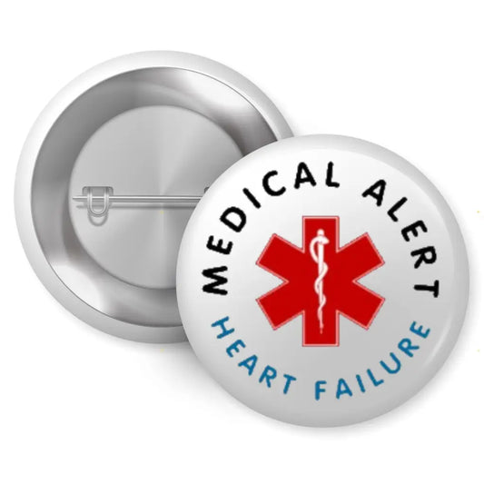 EMU Works - Heart Failure Medical Alert Logo Badge 1in 25mm