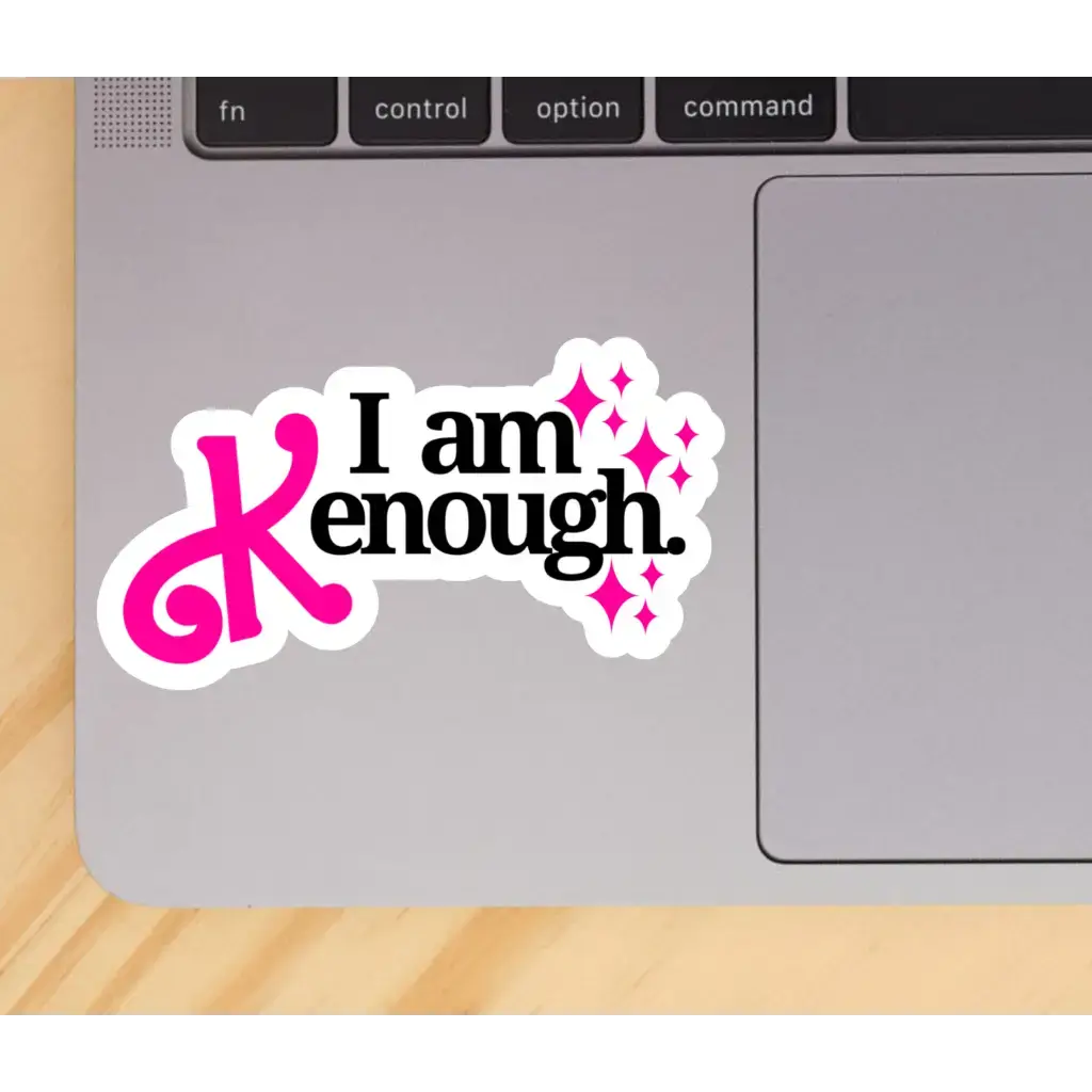 I am Kenough Pop Culture Humour Glossy Vinyl Sticker - 8cm x 4.5cm - EMU Works