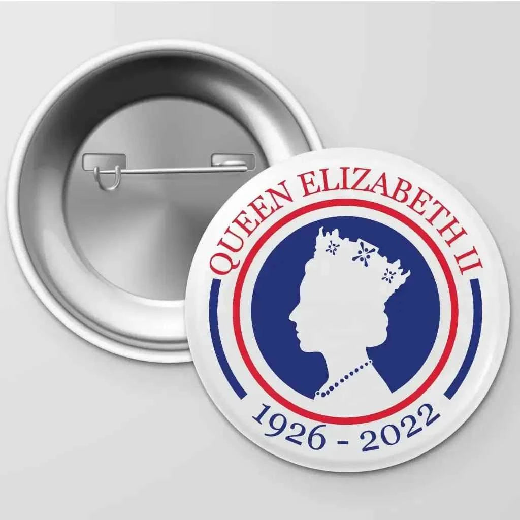 In Memory of Queen Elizabeth II 1926-2022 Remembrance Pin Button Badge 2.32in 59mm