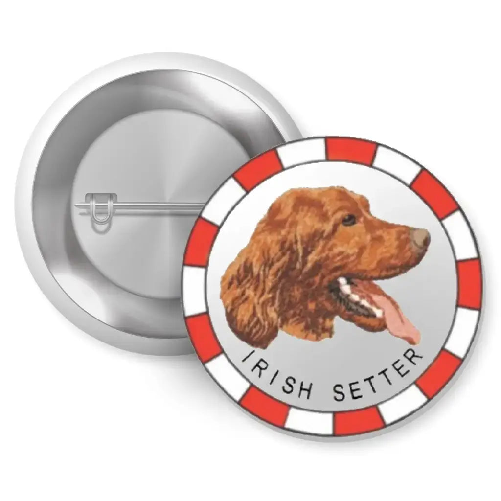 Irish Setter Breed Pin Button Badge 1in 25mm - EMU Works