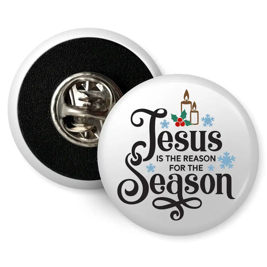Jesus Is the Reason: 1in Christmas Pin Button Badge Apparel