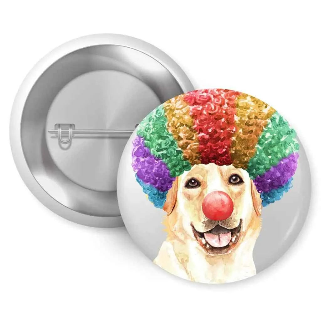 Labrador Clown Costume Dog Breed Pin Button Badge 1in 25mm