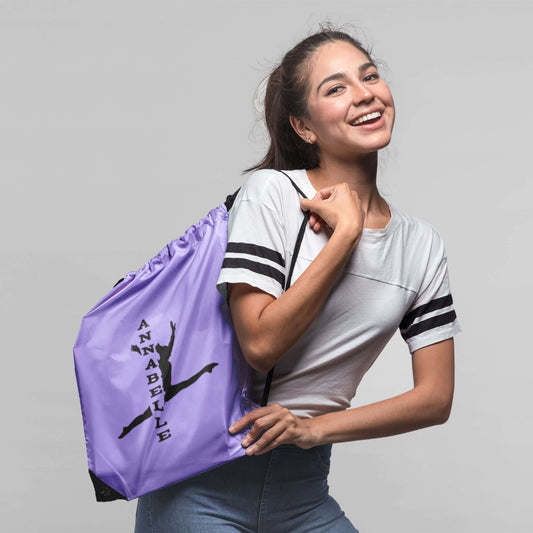 Personalised Gymnastics Drawstring Bag - Custom Printed Rucksack for School and Sports - EMU Works
