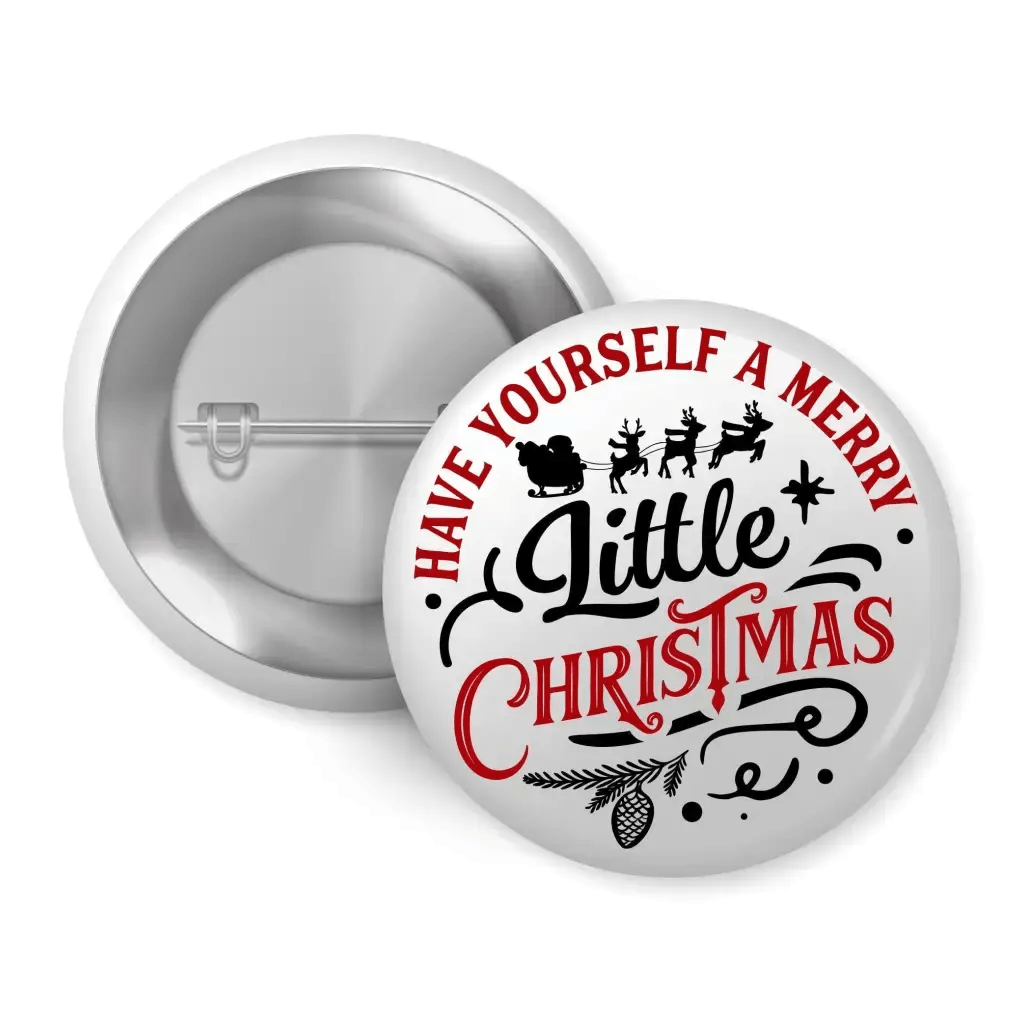 Merry Christmas Pin Button Badge 1 Inch (25mm) – Festive Holiday Accessory - EMU Works