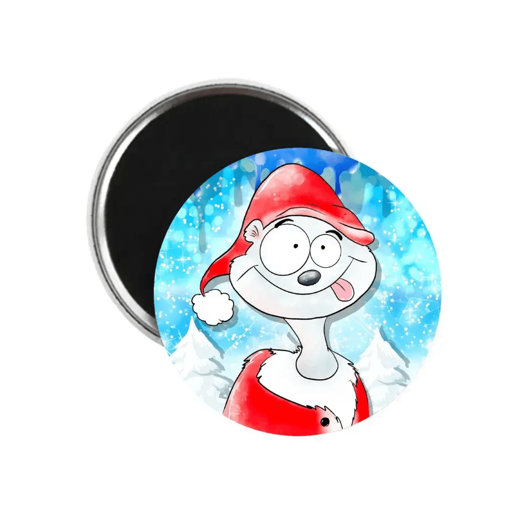 Looney Christmas Santa Bear Magnet 2.32In - Fun Addition to Christmas Fridge Decor - EMU Works