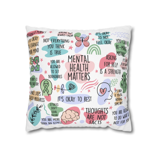 Custom Pillowcases - Square Poly Canvas Pillowcase with Concealed Zipper, Available in 5 Sizes - EMU Works