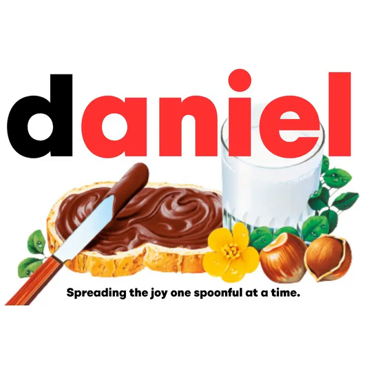 EMU Works - Name Personalised Daniel Nutella Label