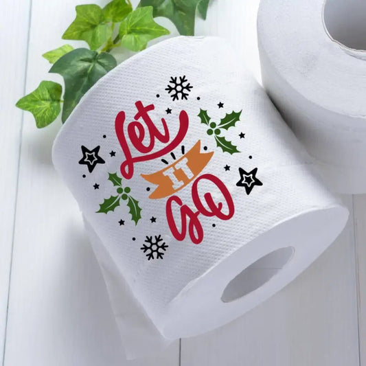 Let It Go Gift - Novelty Christmas Printed Toilet Roll for Quirky Holiday Fun - EMU Works