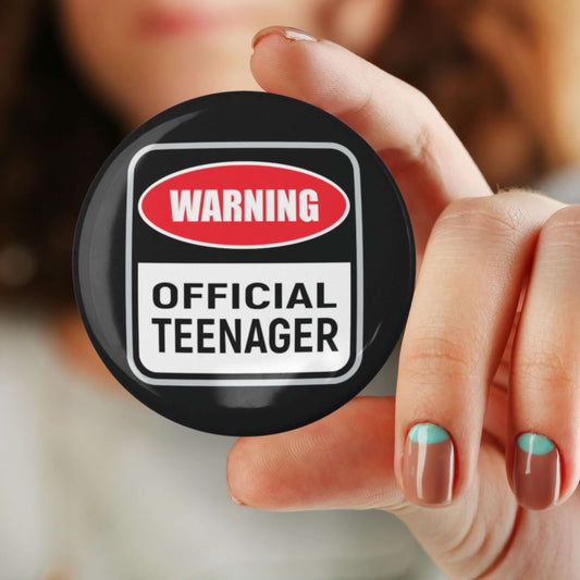 Official Teenager Birthday Badge - Fun 13th Birthday Accessory, Perfect Gift for Teens - EMU Works