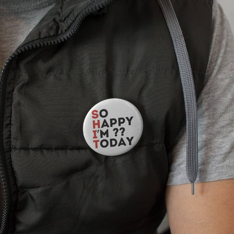 Personalised Birthday Badge - Custom Party Badges - Rude Novelty Badge - 59mm - EMU Works