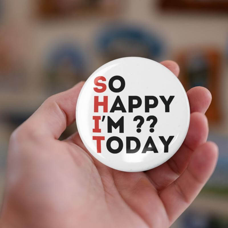 Personalised Birthday Badge - Custom Party Badges - Rude Novelty Badge - 59mm - EMU Works