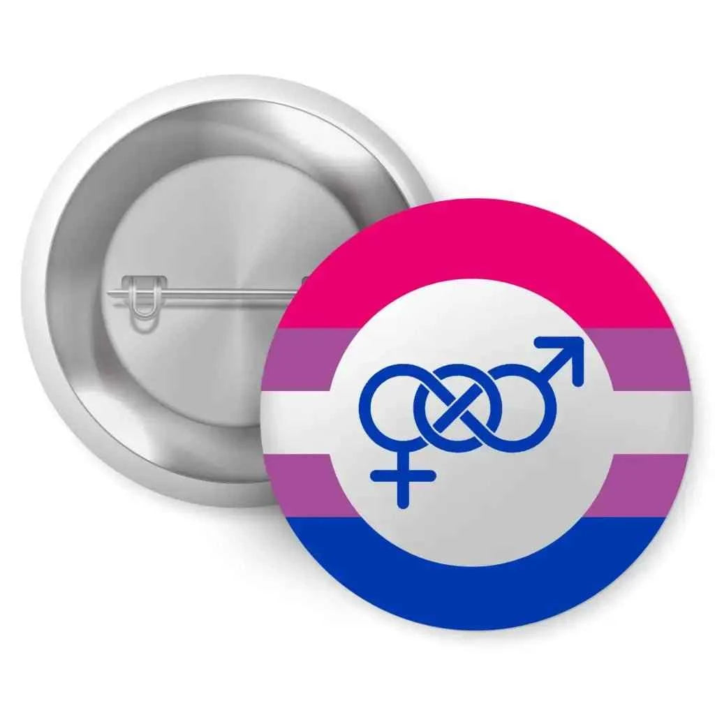 Pride Bisexual Bi Flag Design Support Badge 1in 25mm