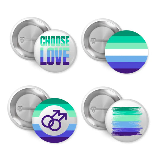Show Your Pride with Gay MLM Support Badge - 1in 25mm