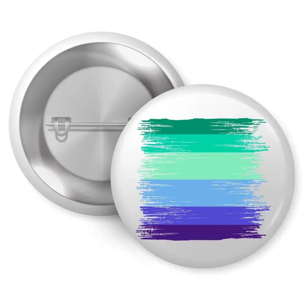 Pride Gay Male MLM Man Loving Man Flag Design Support Badge 1in 25mm - EMU Works