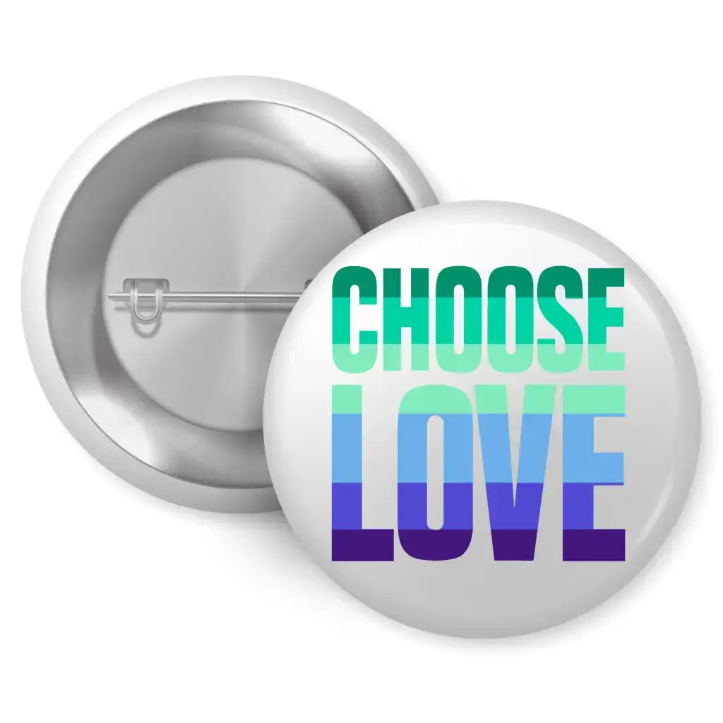 Pride Gay Male MLM Man Loving Man Flag Design Support Badge 1in 25mm - EMU Works