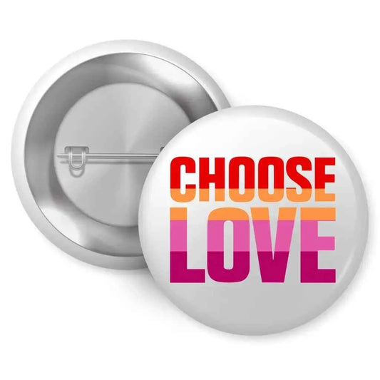 Lesbian Pride Badge 1 Inch 25mm - Vibrant LGBTQ+ Support Pin with Flag Design