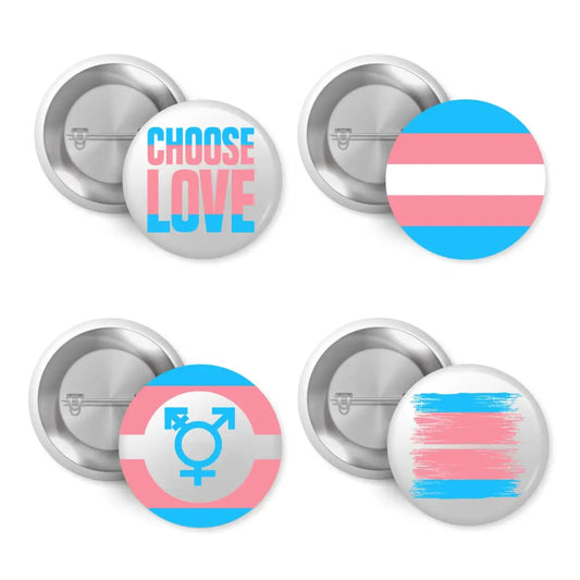 Proudly Wear Your Trans Pride with a 1in 25mm Support Badge