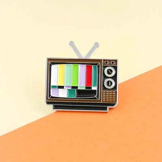 Retro TV Enamel Pin - 3cm x 3cm