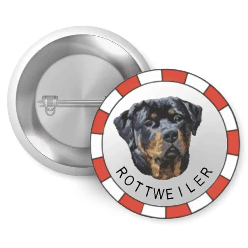 Rottweiler Breed Pin Button Badge 1in 25mm