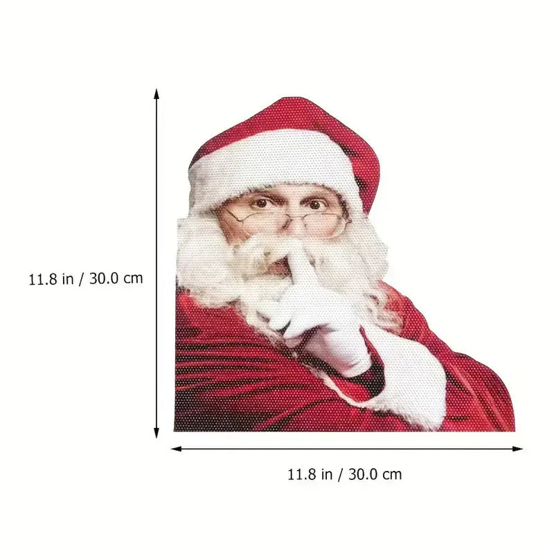 Santa Car Sticker Merry Christmas Decorations For Car Decals Gifts - EMU Works