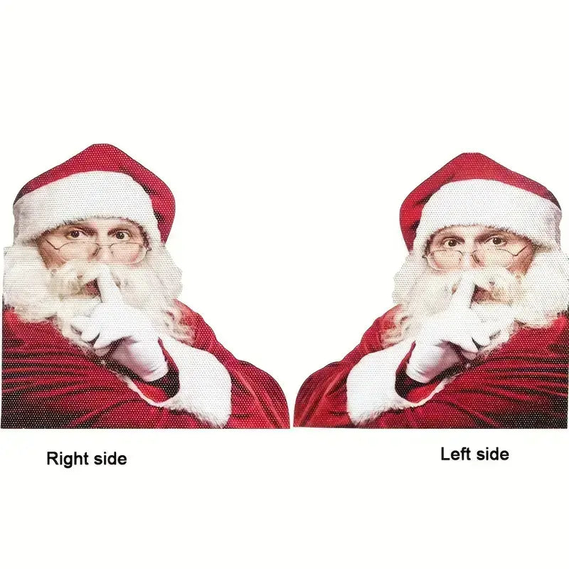 Santa Car Sticker Merry Christmas Decorations For Car Decals Gifts - EMU Works