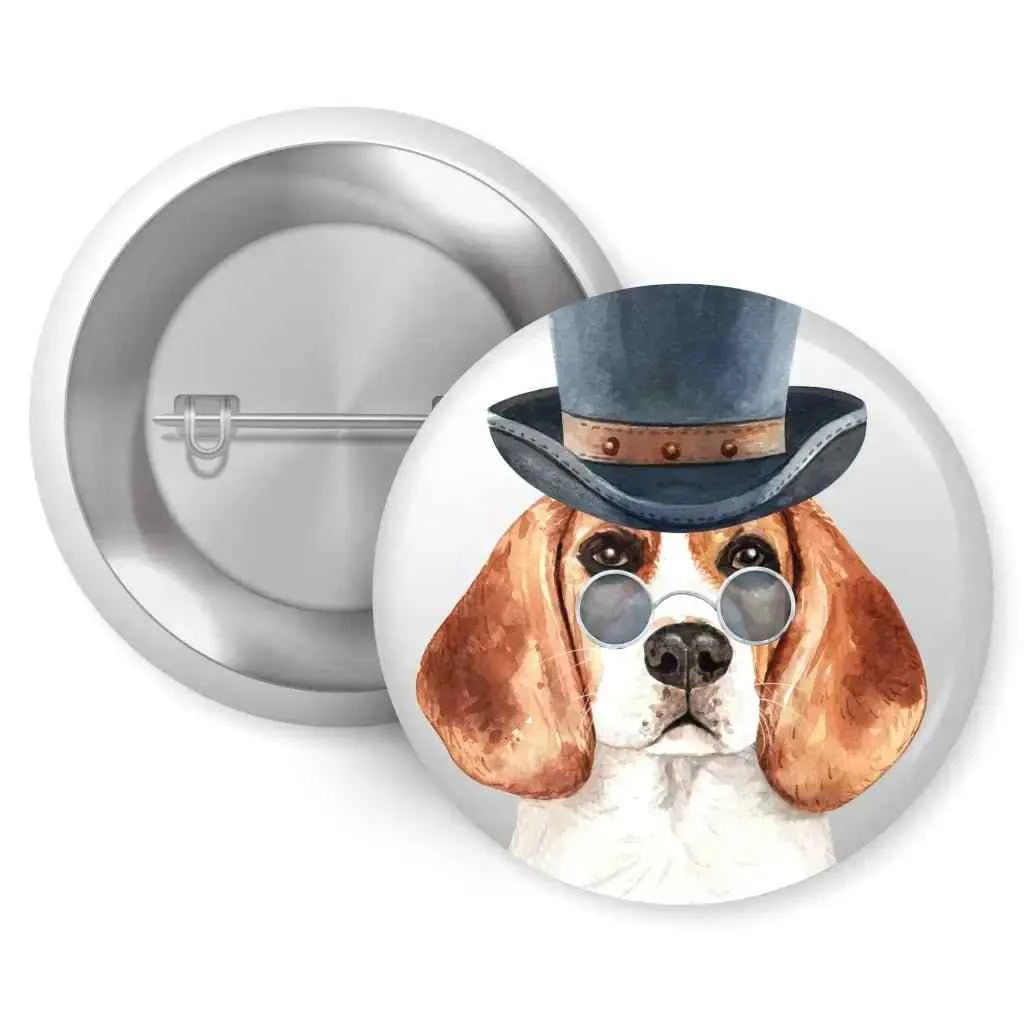 Set of 4 Beagle Character Badges - 1in 25mm