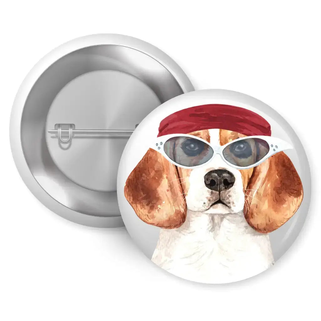Set of 4 Beagle Character Badges - 1in 25mm - EMU Works