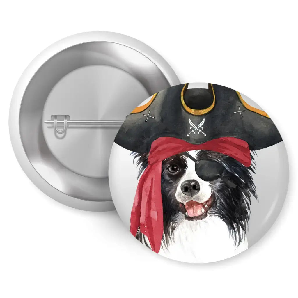 Set of 4 Border Collie Character Badges - 1in 25mm - EMU Works