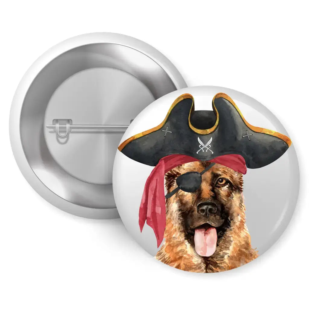 Set of 4 German Shepherd Character Badges - 1in 25mm - EMU Works