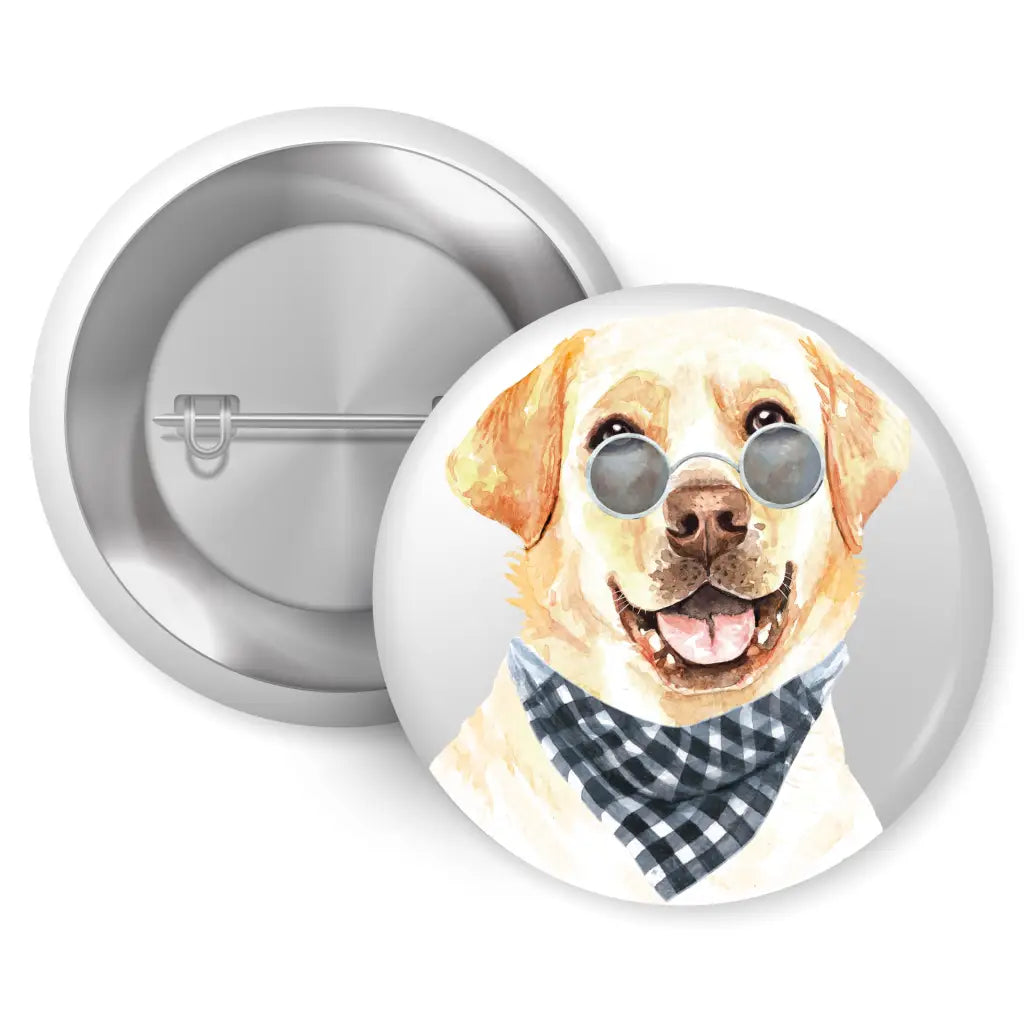 Set of 4 Labrador Character Badges - 1in 25mm - EMU Works