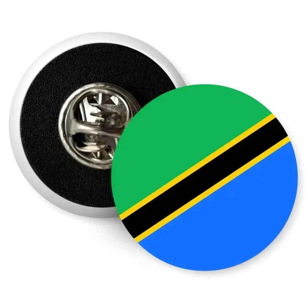 Tanzania Country National Flag Butterfly Clutch Pin Badge 1in 25mm