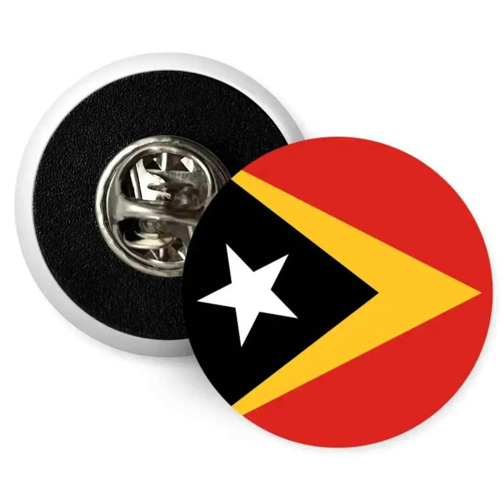 Timor Leste Country National Flag Butterfly Clutch Pin Badge 1in 25mm