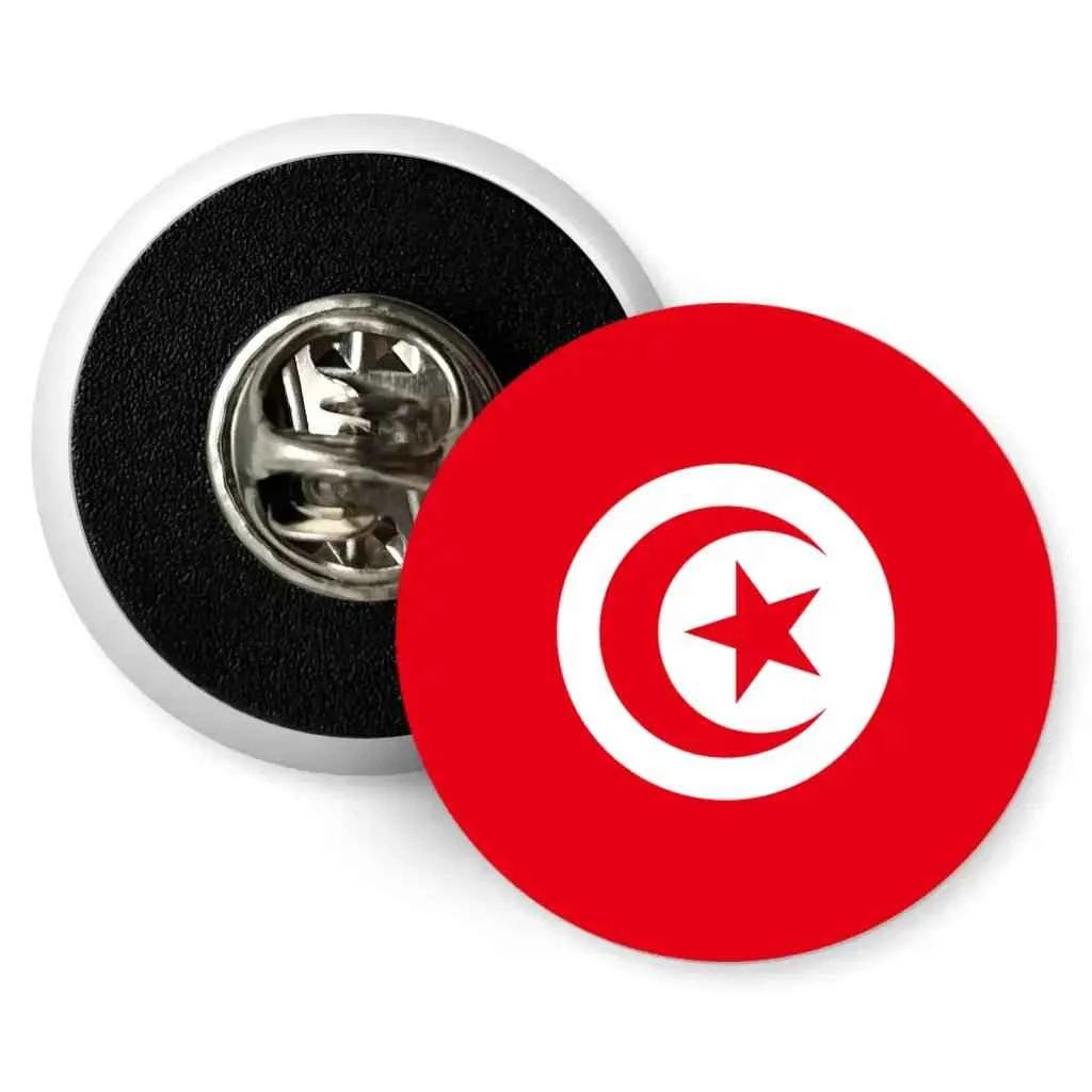 Tunesia Country National Flag Butterfly Clutch Pin Badge 1in 25mm