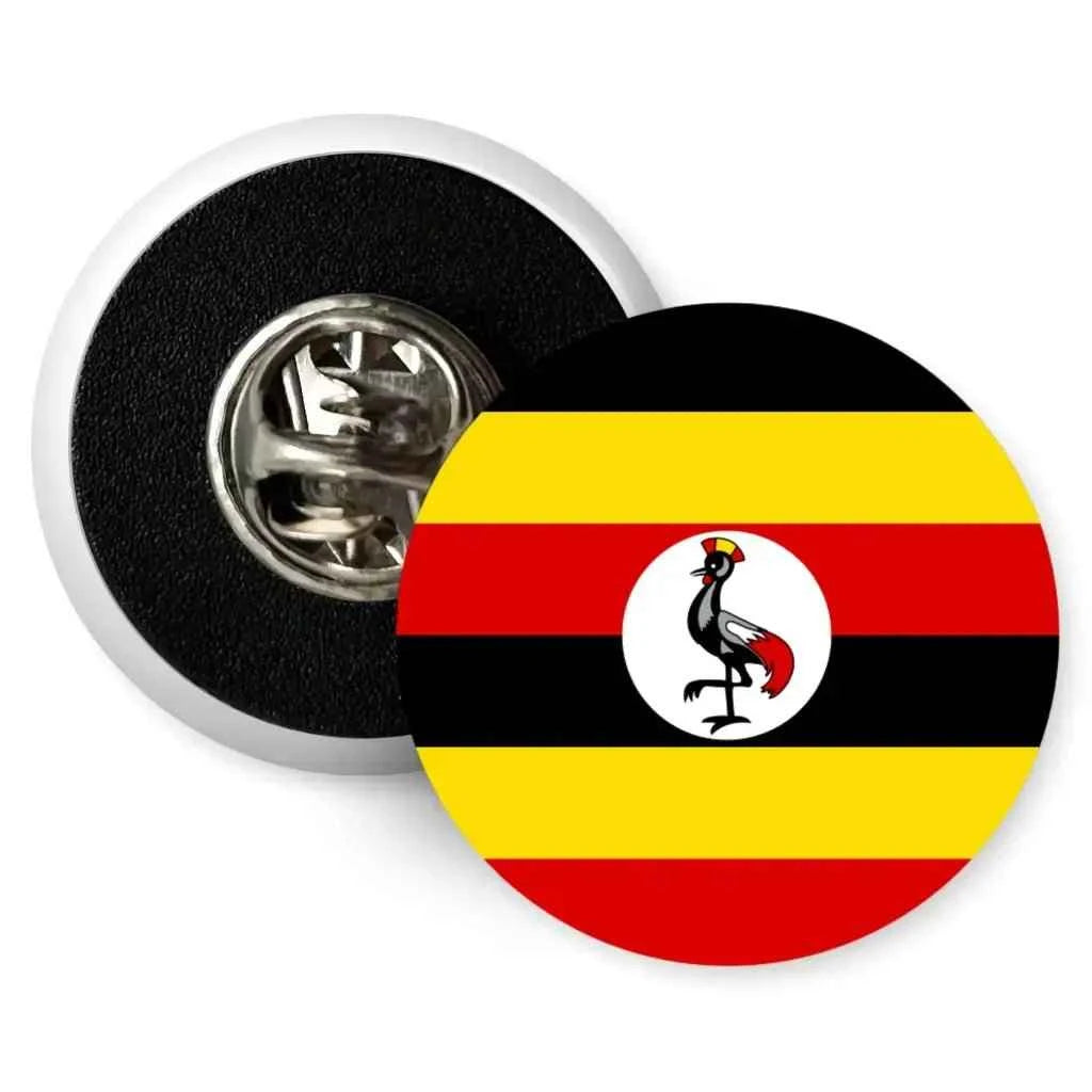 Uganda Country National Flag Butterfly Clutch Pin Badge 1in 25mm