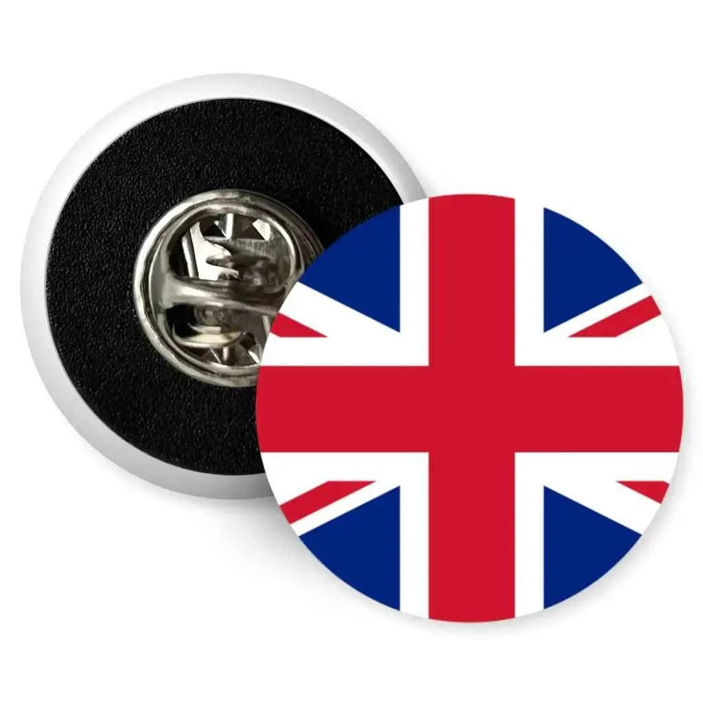 UK National Flag Badge 1In 25Mm - Stylish Patriotism Accessory With Secure Butterfly Clutch