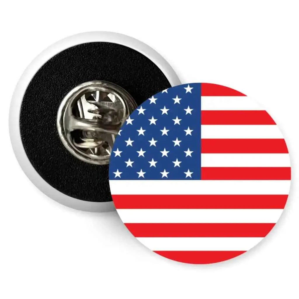 United States Of America Country National Flag Butterfly Clutch Pin Badge 1in 25mm