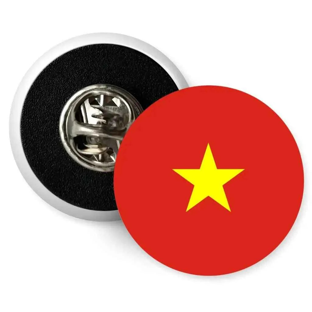 Stylish Vietnam Flag Pin Badge 1 Inch 25mm – Durable Emblem for Proud Wearers