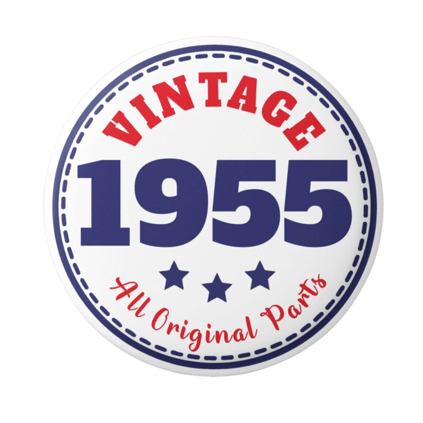 Milestone Birthday Badges - Celebrate 30th, 40th, 50th, 60th, 70th with Stylish 59mm Pins - EMU Works