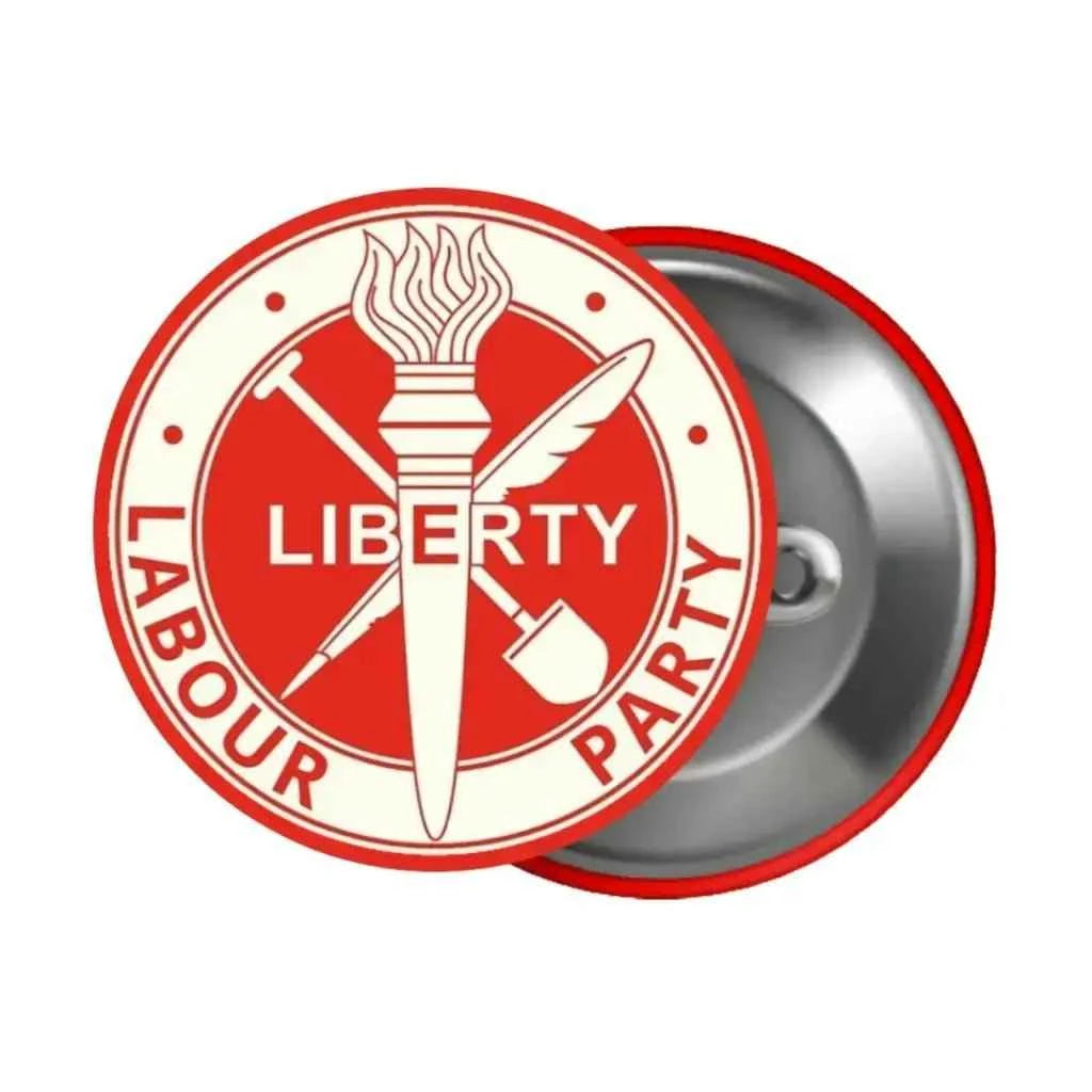 Vintage Political Badges - 1940's Labour Party Liberty Iconic Pin Badge 1 Inch
