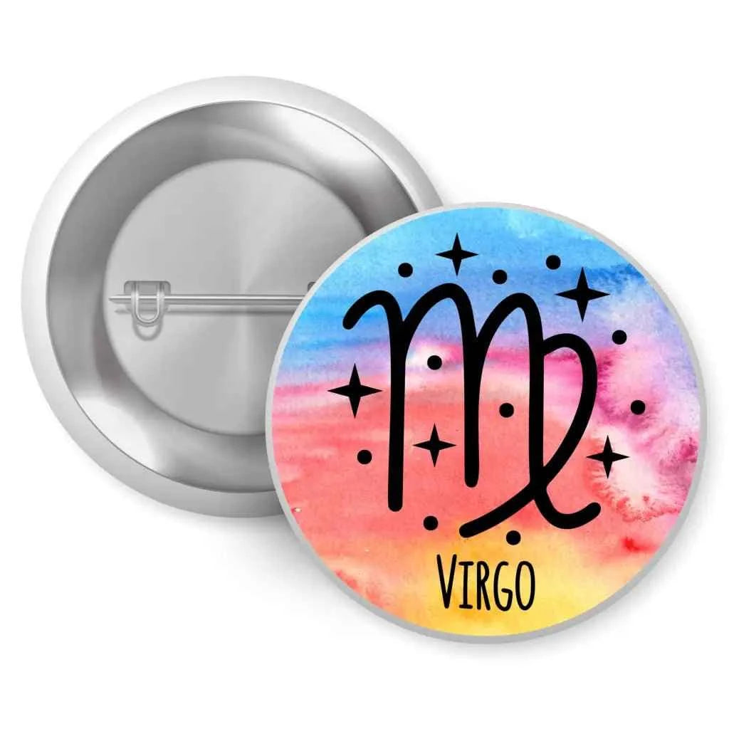 Virgo Zodiac Badge - 1 Inch (25mm) Mystical Pin Button by EMU Works
