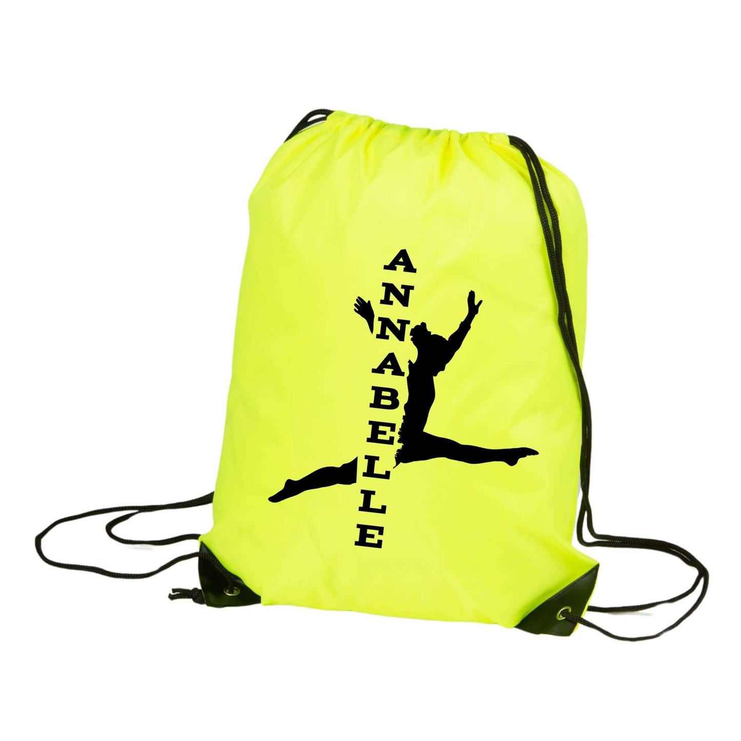 Personalised Gymnast Gym Bag, PE Gym Kit School Kids Sport Print Drawstring Rucksack - EMU Works