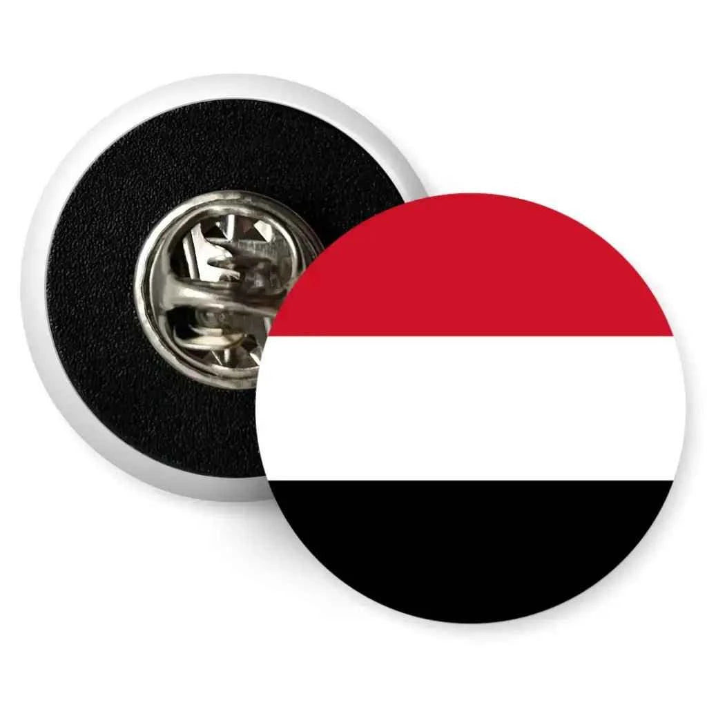 Yemen Flag Pin Badge - Butterfly Clutch Design 1 Inch (25mm) - EMU Works