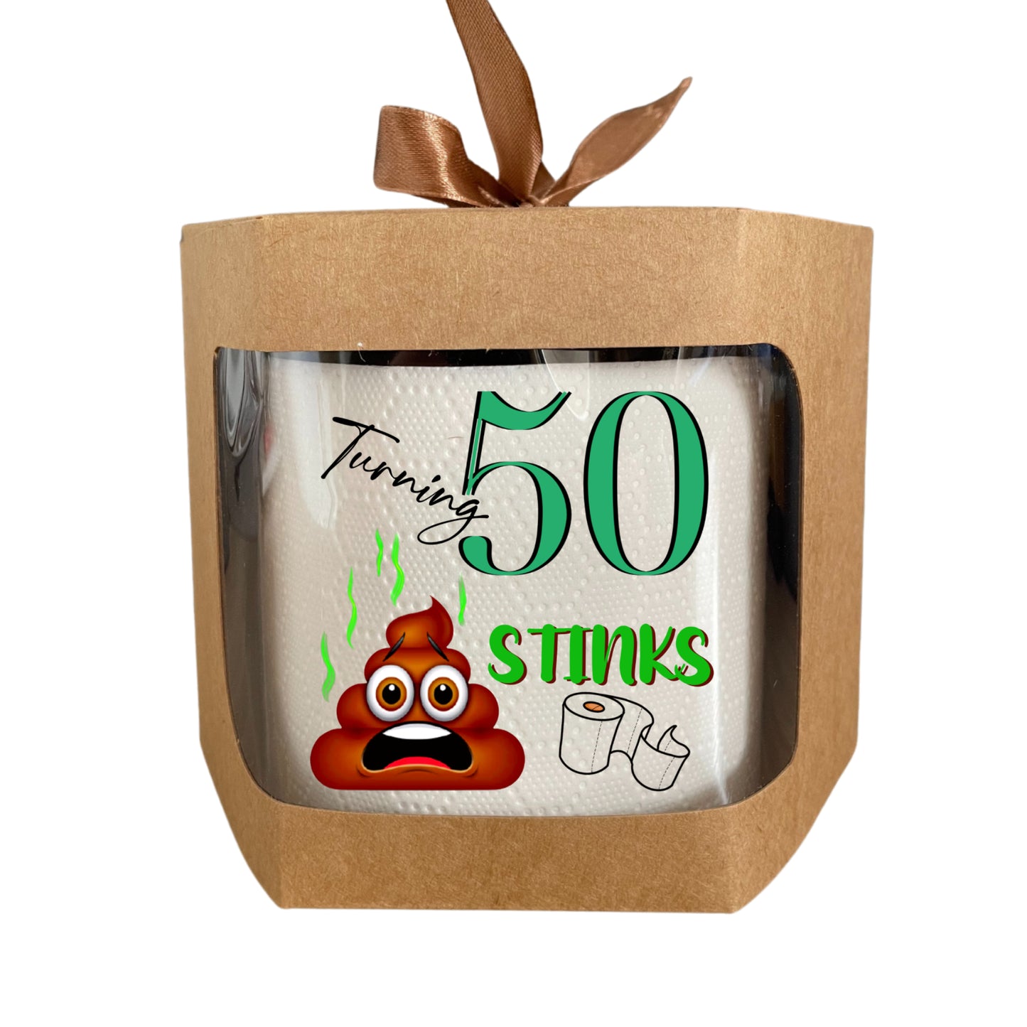 Novelty 50th Birthday Printed Toilet Roll Turning 50 Stinks