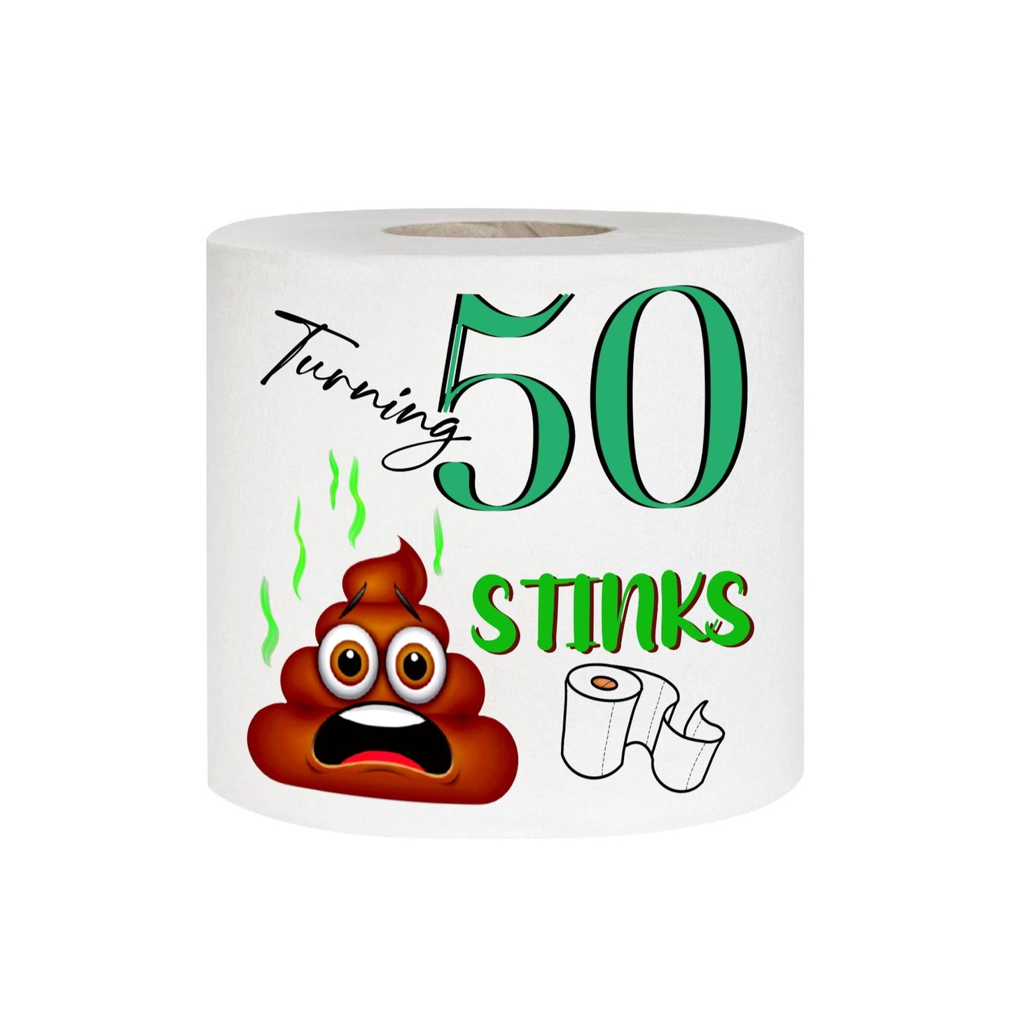 Novelty 50th Birthday Printed Toilet Roll Turning 50 Stinks