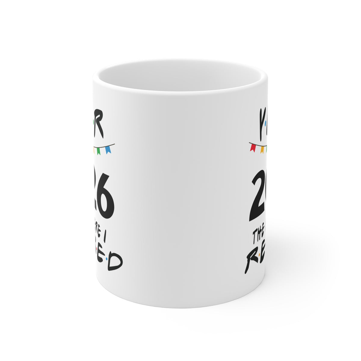 2026 Retirement Mug Black — "The One Where I Retired" Coffee Cup