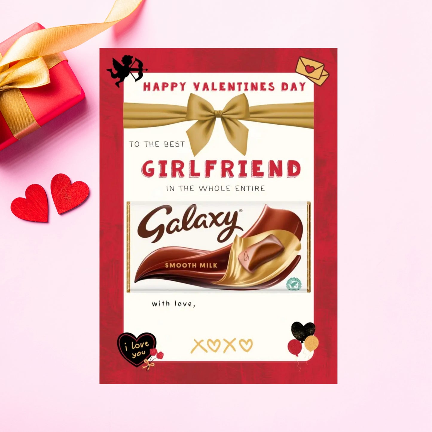 Valentines Chocolate Gift - Novelty Gift For Her - Girlfriend Choc Board For Her