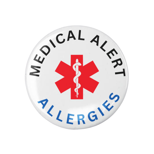 Allergies Medical Alert Logo Badge 1in 25mm